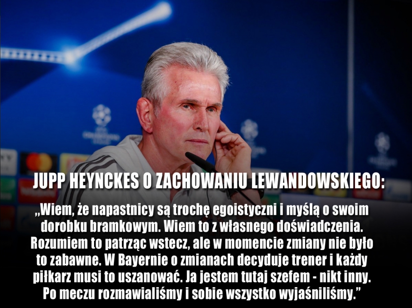 Heynckes skomentował zachowanie Lewandowskiego!